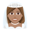 Woman with Veil- Medium Skin Tone emoji on Emojione